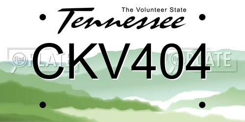 CKV404 Tennessee License Plate