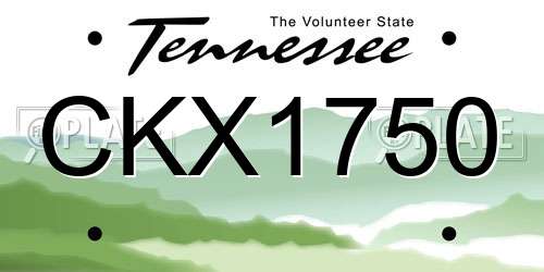 CKX1750 Tennessee License Plate