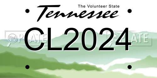 CL2024 Tennessee License Plate