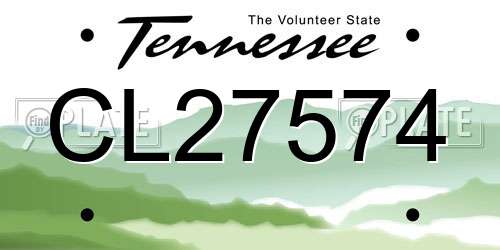 CL27574 Tennessee License Plate