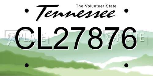 CL27876 Tennessee License Plate