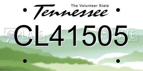 CL41505 Tennessee License Plate