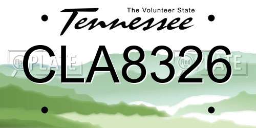 CLA8326 Tennessee License Plate