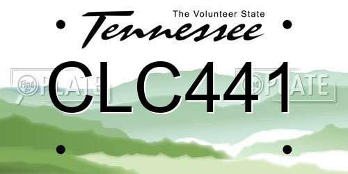 CLC441 Tennessee License Plate