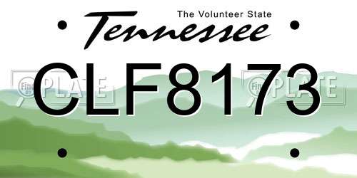 CLF8173 Tennessee License Plate