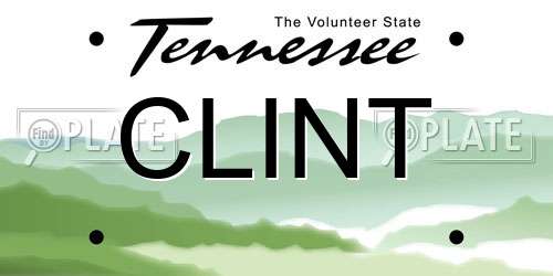 CLINT Tennessee License Plate