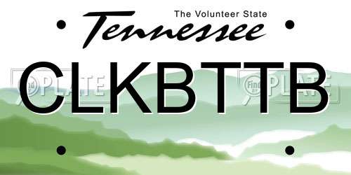 CLKBTTB Tennessee License Plate