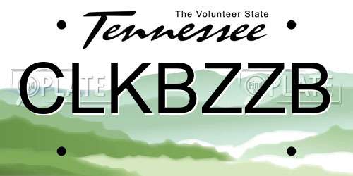 CLKBZZB Tennessee License Plate