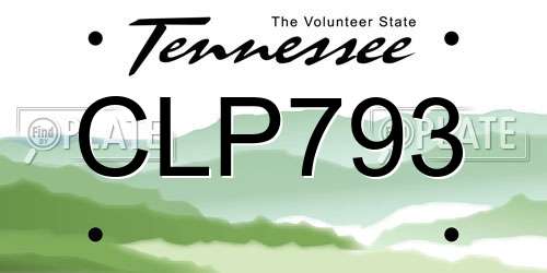 CLP793 Tennessee License Plate