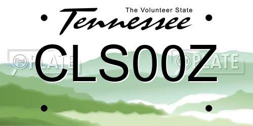 CLS00Z Tennessee License Plate