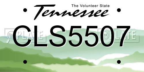 CLS5507 Tennessee License Plate