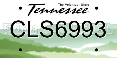 CLS6993 Tennessee License Plate