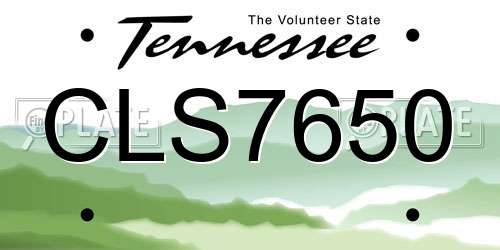 CLS7650 Tennessee License Plate