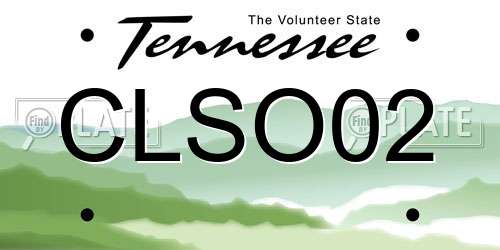 CLSO02 Tennessee License Plate