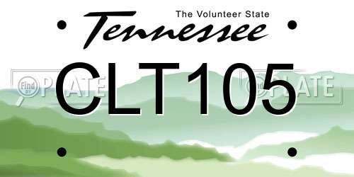 CLT105 Tennessee License Plate