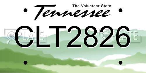 CLT2826 Tennessee License Plate