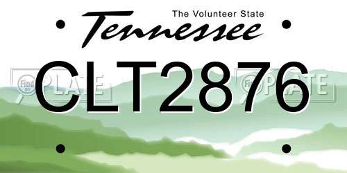 CLT2876 Tennessee License Plate