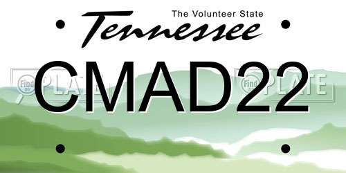 CMAD22 Tennessee License Plate