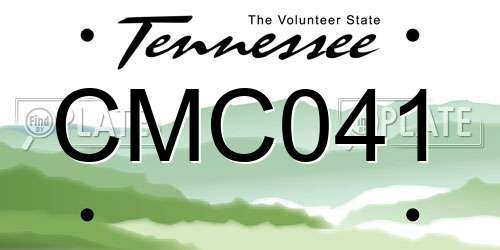 CMC041 Tennessee License Plate