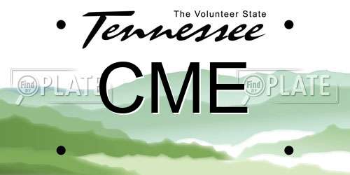 CME Tennessee License Plate