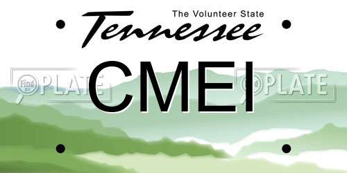 CMEI Tennessee License Plate
