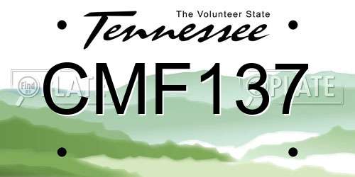 CMF137 Tennessee License Plate