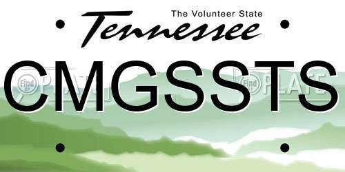 CMGSSTS Tennessee License Plate