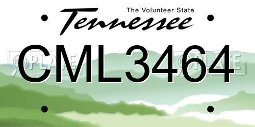 CML3464 Tennessee License Plate