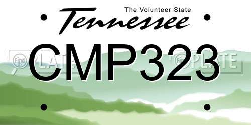 CMP323 Tennessee License Plate