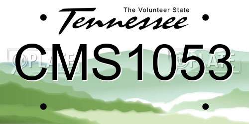 CMS1053 Tennessee License Plate