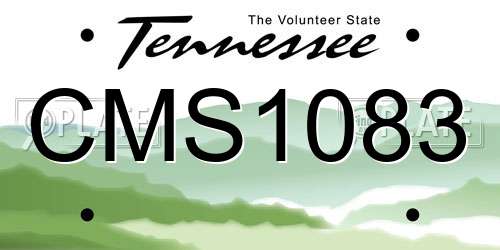 CMS1083 Tennessee License Plate