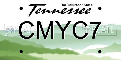 CMYC7 Tennessee License Plate