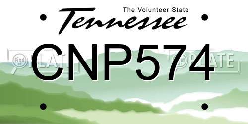 CNP574 Tennessee License Plate