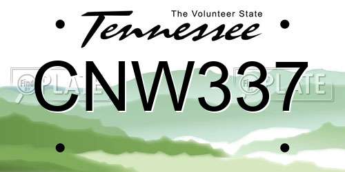 CNW337 Tennessee License Plate