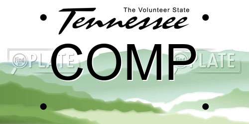 COMP Tennessee License Plate