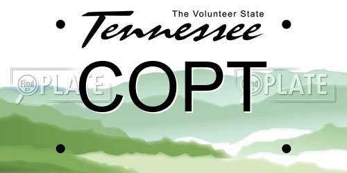 COPT Tennessee License Plate