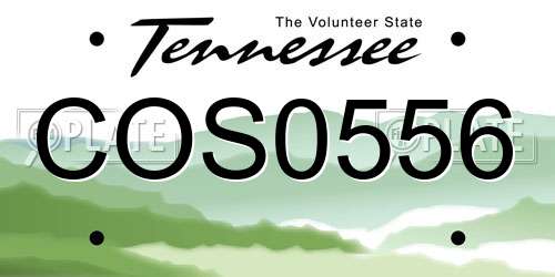COS0556 Tennessee License Plate