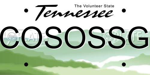 COSOSSG Tennessee License Plate