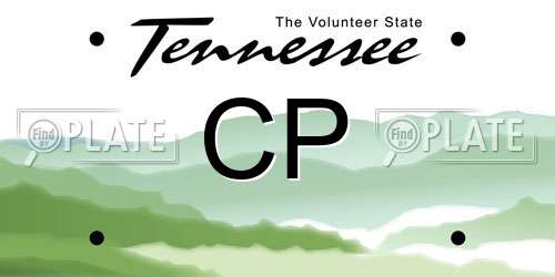 CP Tennessee License Plate