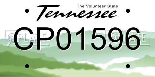 CP01596 Tennessee License Plate