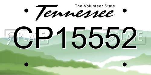 CP15552 Tennessee License Plate