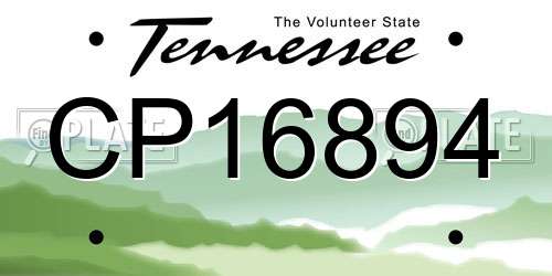 CP16894 Tennessee License Plate