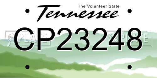 CP23248 Tennessee License Plate