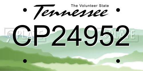 CP24952 Tennessee License Plate