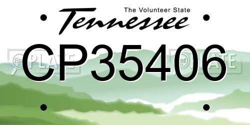 CP35406 Tennessee License Plate