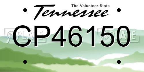 CP46150 Tennessee License Plate