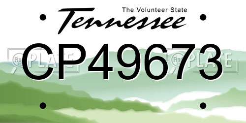 CP49673 Tennessee License Plate