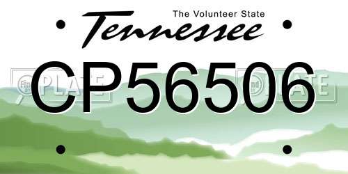 CP56506 Tennessee License Plate