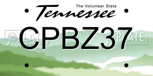 CPBZ37 Tennessee License Plate