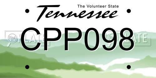 CPP098 Tennessee License Plate